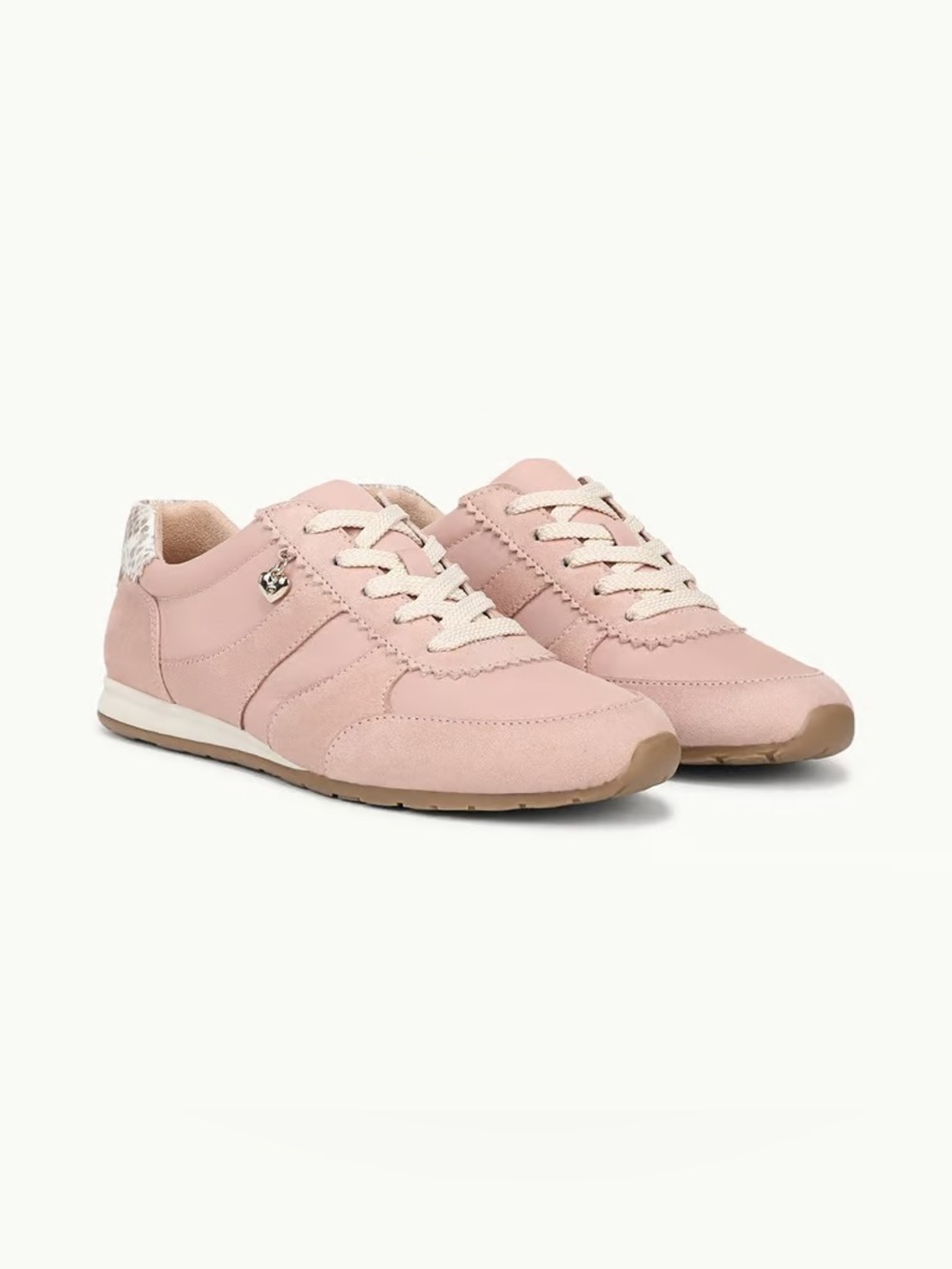 Life Stride Blush Pink Lace-Up Sneakers